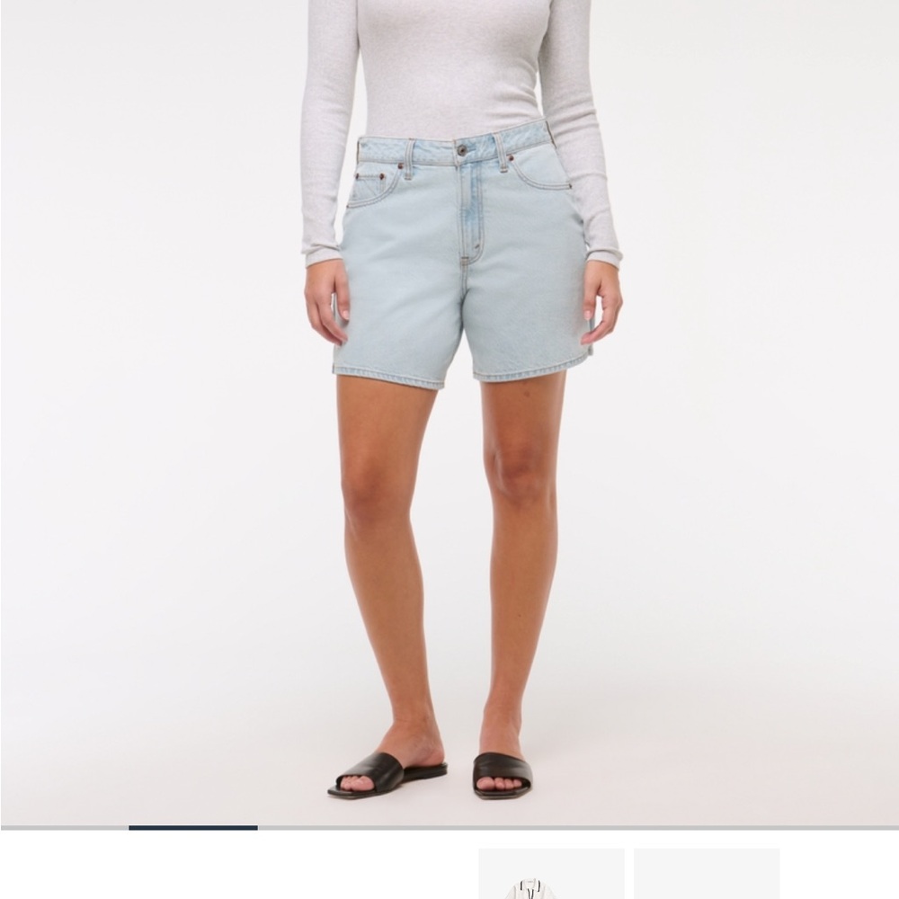 Abercrombie & Fitch Light Blue Jean Shorts - Picture 9 of 11